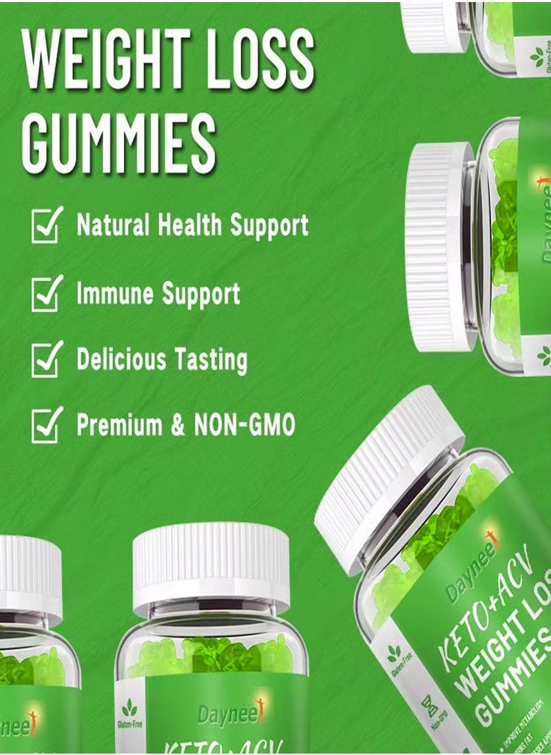 Daynee - KETO+ACV Gummies Sugar Free Good for Burning Fat Improving Metabolism Reducing Bloating 60 Vegan Gummies - Image 1