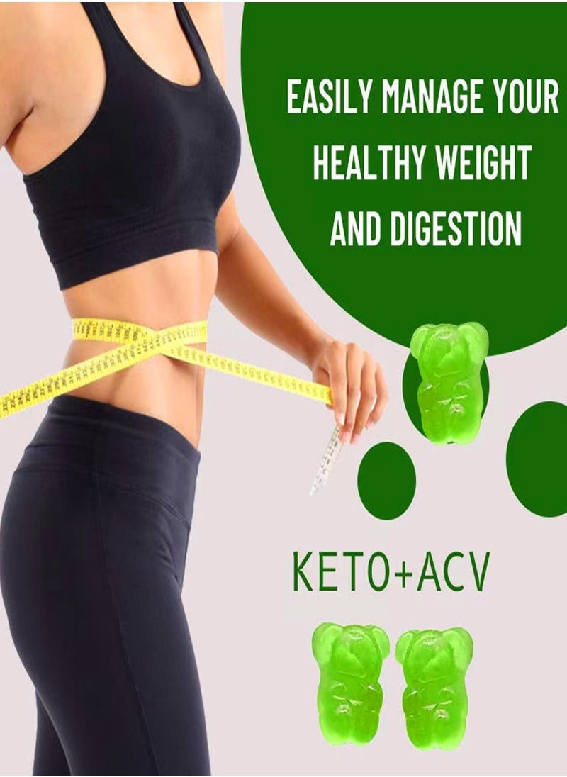 Daynee - KETO+ACV Gummies Sugar Free Good for Burning Fat Improving Metabolism Reducing Bloating 60 Vegan Gummies - Image 1