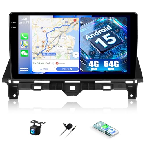SIXWIN 4G+64G Android Car Stereo for Honda Accord 2008 2009 2010 2011 2012 2013 Car Radio with Wireless Carplay Android Auto 10.1 Inch Touch Screen Head Unit Backup Camera WiFi GPS FM RDS Bluetooth - Image 1