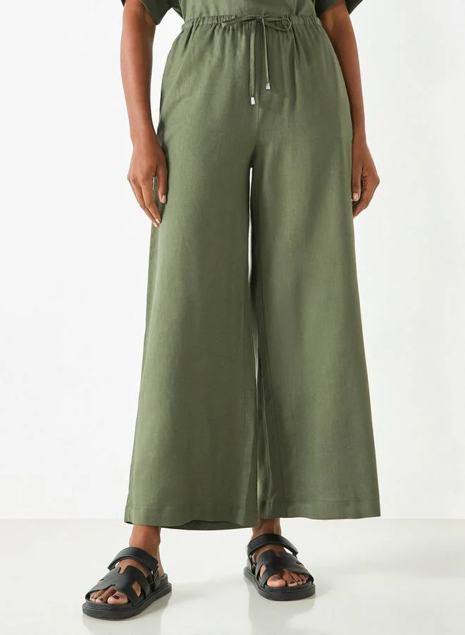 سبلاش فيڤ بنطلون واسع من مزيج الكتان