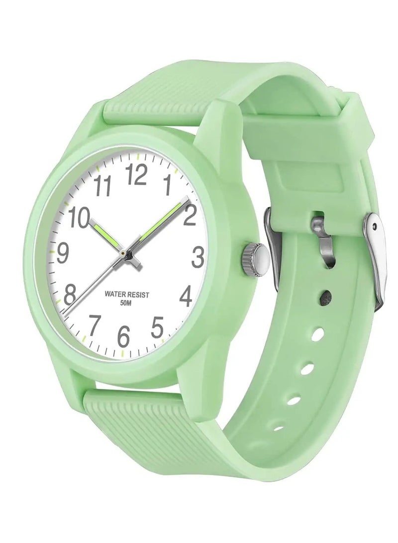 SOLARAE Kids Analog Watches for Boys Girls 50M Waterproof Kids Watches Learning Time Children Watch Easy to Read Great Birthday Gifts for Ages 3-15 Kids - Image 1