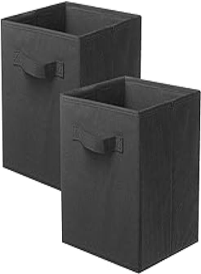 powerking Storage Bins, Foldable Fabric Storage Cubes And Cloth Storage Organizer Drawer For Closet And Toys Storage,2 Pack，Black