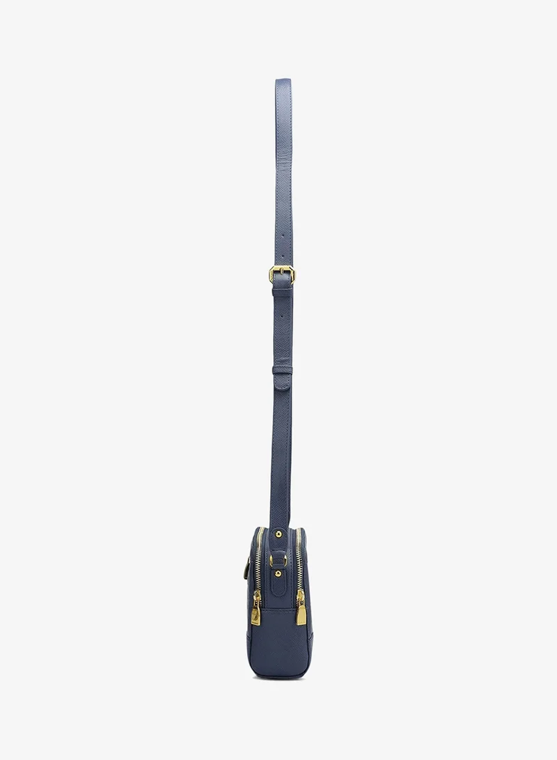 Da Milano  Small Croco Franzy Leather Sling - Stardust  | Best Price UAE