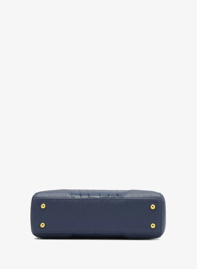 Da Milano  Small Croco Franzy Leather Sling - Stardust  | Best Price UAE