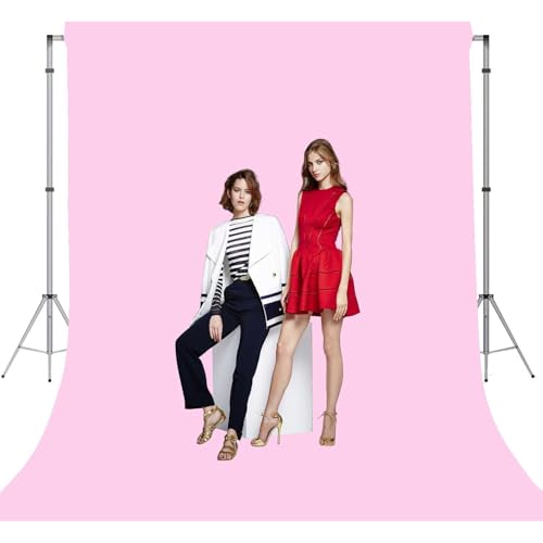 TYTYUU Pink Photo Backdrop for Photoshoot Pink Background for Photography Photo Backdrop Curtain for Party 5 x 7 FT - Image 2