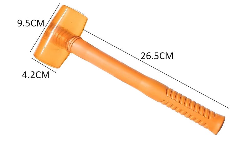 NIKTION Rubber Hammer/Mallet Hammer 400 Grams (Pack Of 1) With Fiber Glass Handle For Flooring, Woodworking -Ergonomic Grip Handle - Image 4