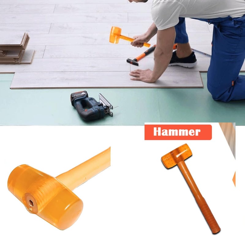 NIKTION Rubber Hammer/Mallet Hammer 400 Grams (Pack Of 1) With Fiber Glass Handle For Flooring, Woodworking -Ergonomic Grip Handle - Image 2