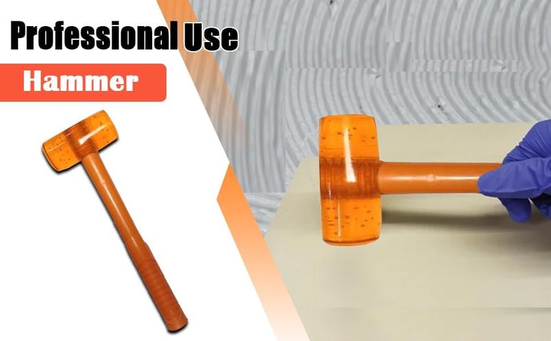 NIKTION Rubber Hammer/Mallet Hammer 400 Grams (Pack Of 1) With Fiber Glass Handle For Flooring, Woodworking -Ergonomic Grip Handle - Image 3