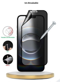 Wtech Apple iPhone 16e 5G 2025 Premium Nano Ceramic Privacy Full Glue Full Cover Matte Flexible Screen Protector (MSCNMP) - Clear/Black  - Image 3
