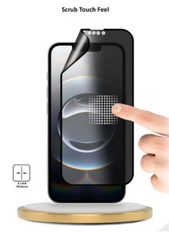 Wtech Apple iPhone 16e 5G 2025 Premium Nano Ceramic Privacy Full Glue Full Cover Matte Flexible Screen Protector (MSCNMP) - Clear/Black  - Image 2