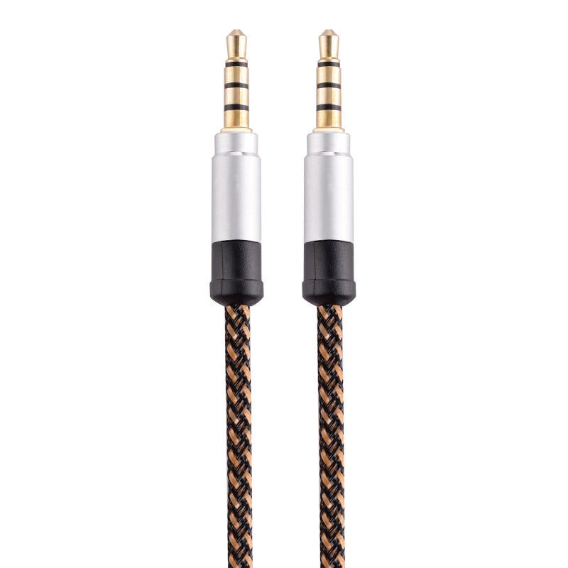 1.5 Meters 3 Meters 3.5Mm Hook And Loop Woven Audio Line Male-To-Male Nylon Aux Pair Line Car Audio - Image 1