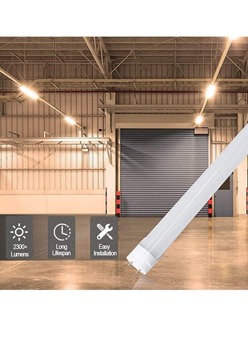 Yuwell Pack Of 4 LED Tube light T8 Rod 4FT Cool White Dual End Powered Ballast Bypass 1800Lumens 20W Frosted Cover AC85 265V 24W Fluorescent Equivalent  - Image 2
