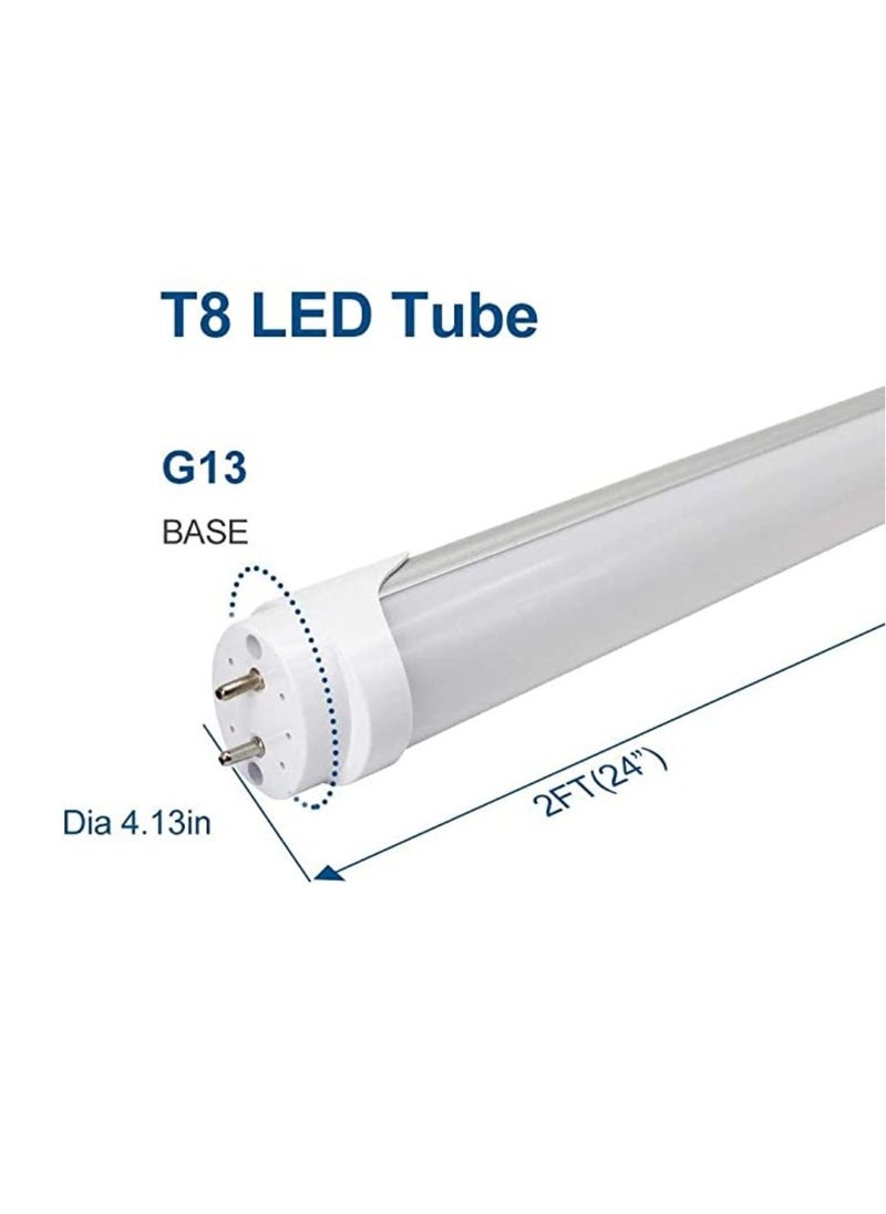 Yuwell Pack Of 4 LED Tube light T8 Rod 4FT Cool White Dual End Powered Ballast Bypass 1800Lumens 20W Frosted Cover AC85 265V 24W Fluorescent Equivalent  - Image 4