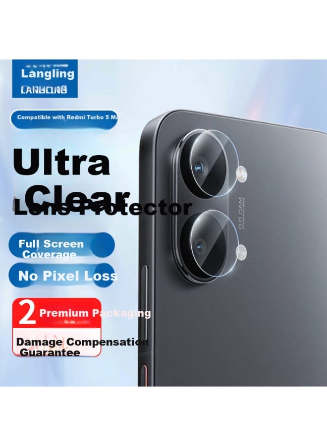 Langling [2 Pieces] Compatible With Redmi Turbo 5 Max Lens Protector Film, High-definition Anti-drop And Anti-fingerprint Camera Lens Protective Film For Redmi Turbo 5 Max