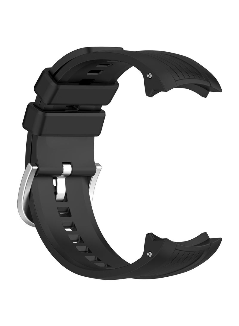 Compatible with Amazfit Balance Strap for Women and Men 22 Mm Quick Release Silicone Clasp Stainless Steel Replacement Strap for Amazfit Balance A2286 (Black) - Image 4