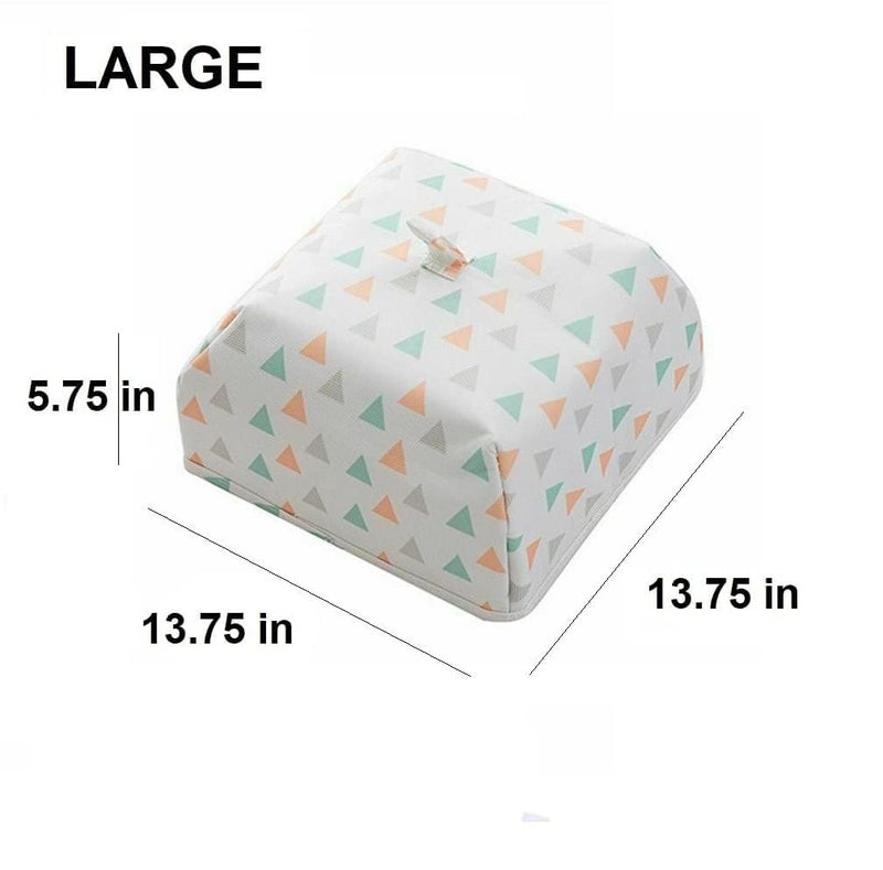 NHSK Enterprise NHSK Enterprise Foldable Food Cover Set - Large & Small, Transparent, Modern Plastic Rectangular Lids - Protects from Dust, Heat Loss & Insects  - Image 4