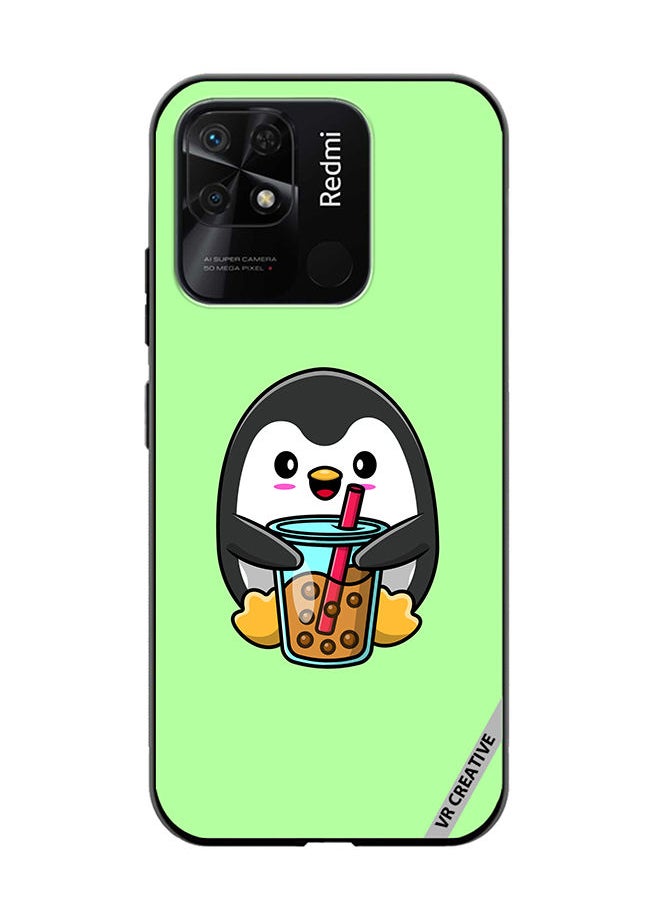 VR CREATIVE Protective Case Cover For Xiaomi Redmi 10C Penguin Cola Design Multicolour  - Image 1