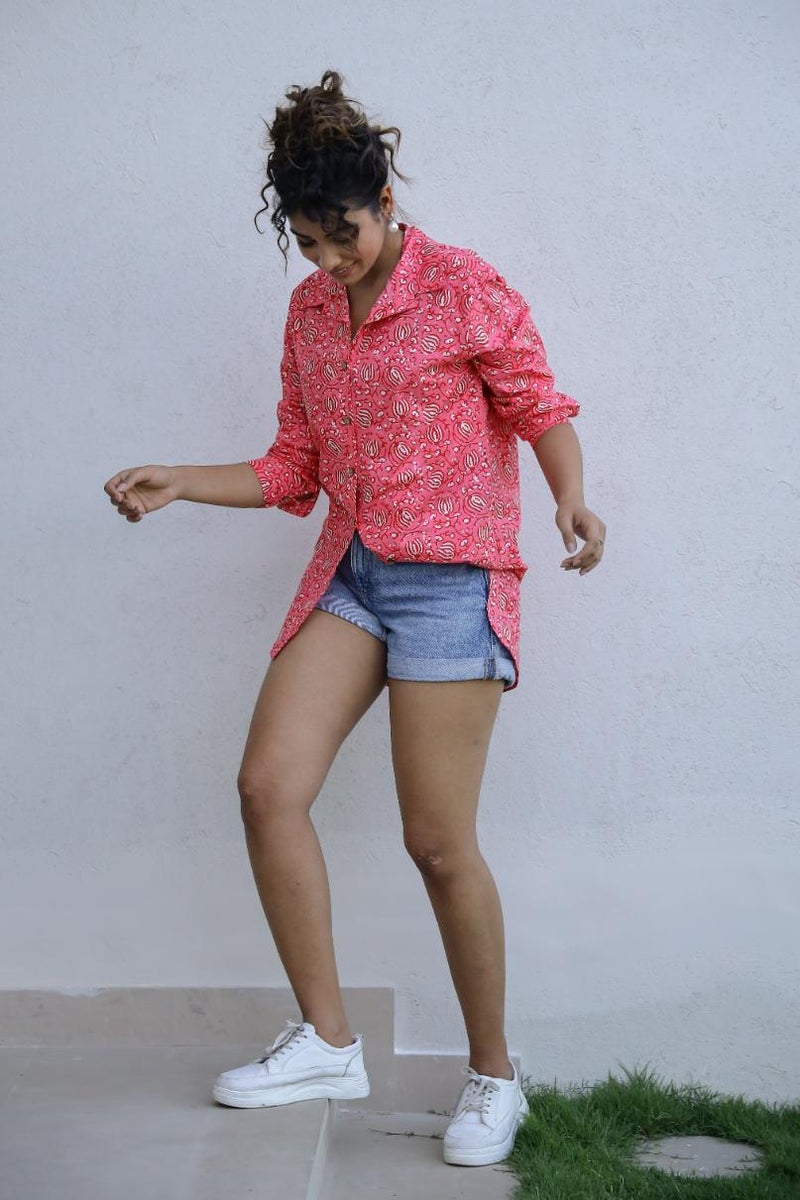 Label Flavia قميص كاجوال وردي للنساء - Image 3