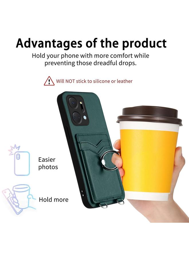 S-TOP Case For Honor X7a / Play7T R20 Crossbody Rope Ring Card Holder Phone Case - Image 3