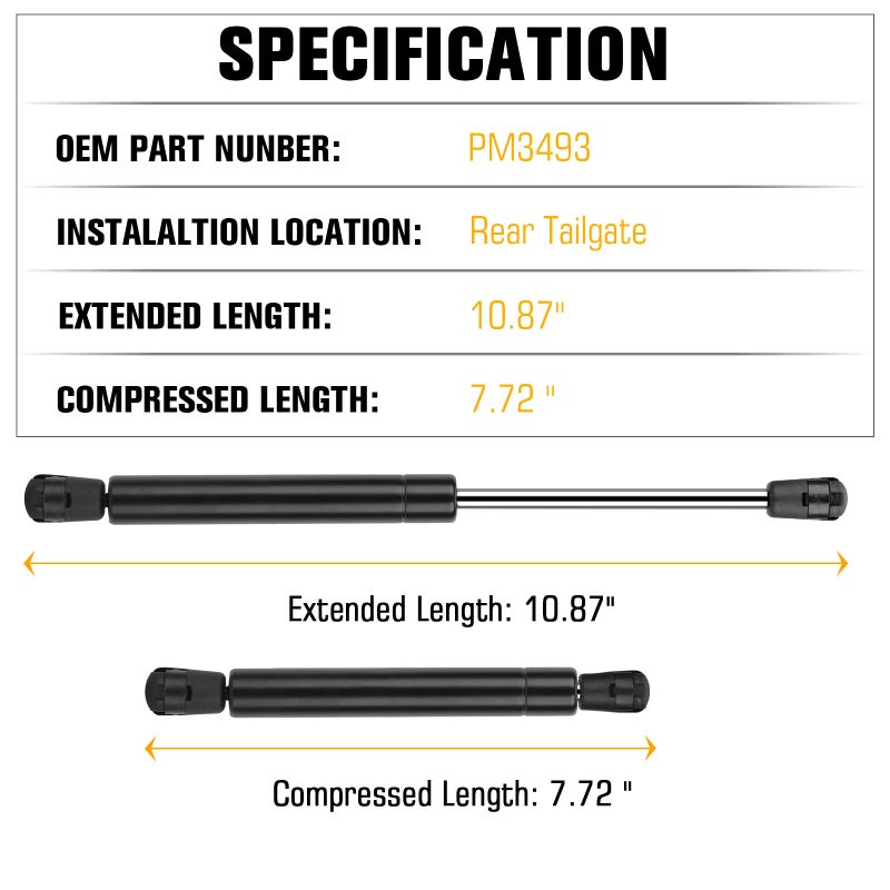 AEagle AEagle Rear Liftgate Lift Support Tailgate Hatch Trunk for MAZDA 6 2009-2013 PM3493 SG427007 2 Pcs  - Image 2