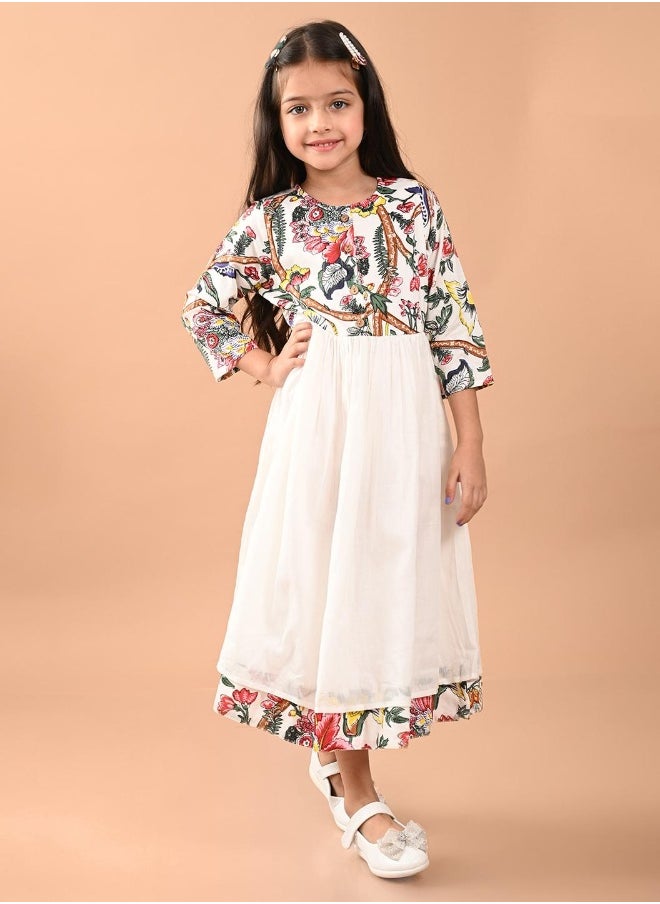 LILPICKS Printed Fit n Flare Dress  - Image 1