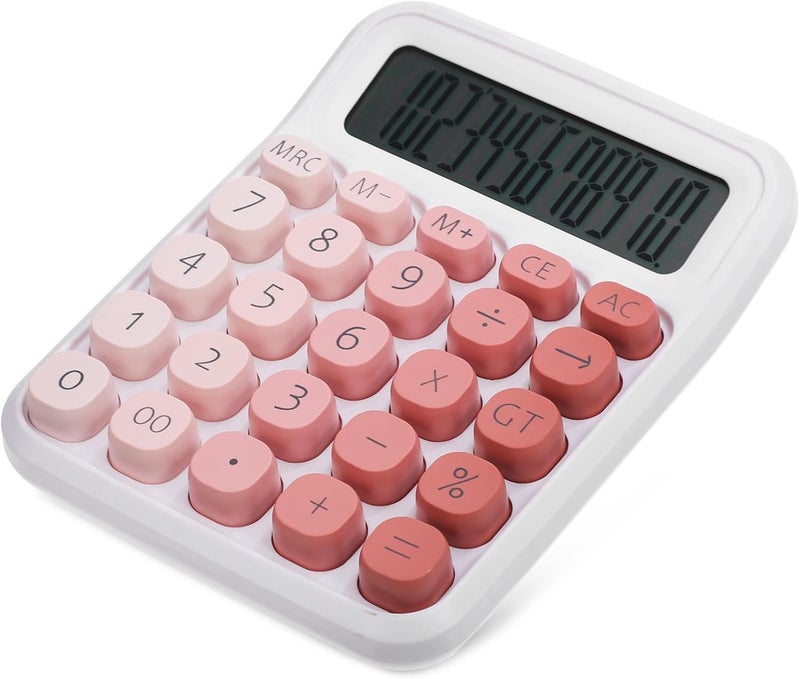 Desk Calculator Large Display Big Buttons Digits Portable Mechanical Office - Image 1