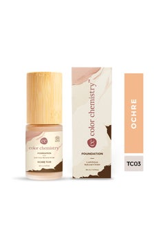 Color Chemistry Color Chemistry Ochre Liquid Foundation - 30 ml, Enriched With Rosehip Andgreen Tea, For Luminous Natural Finish, Buildable Coverage, And Certified Organic  - Image 5