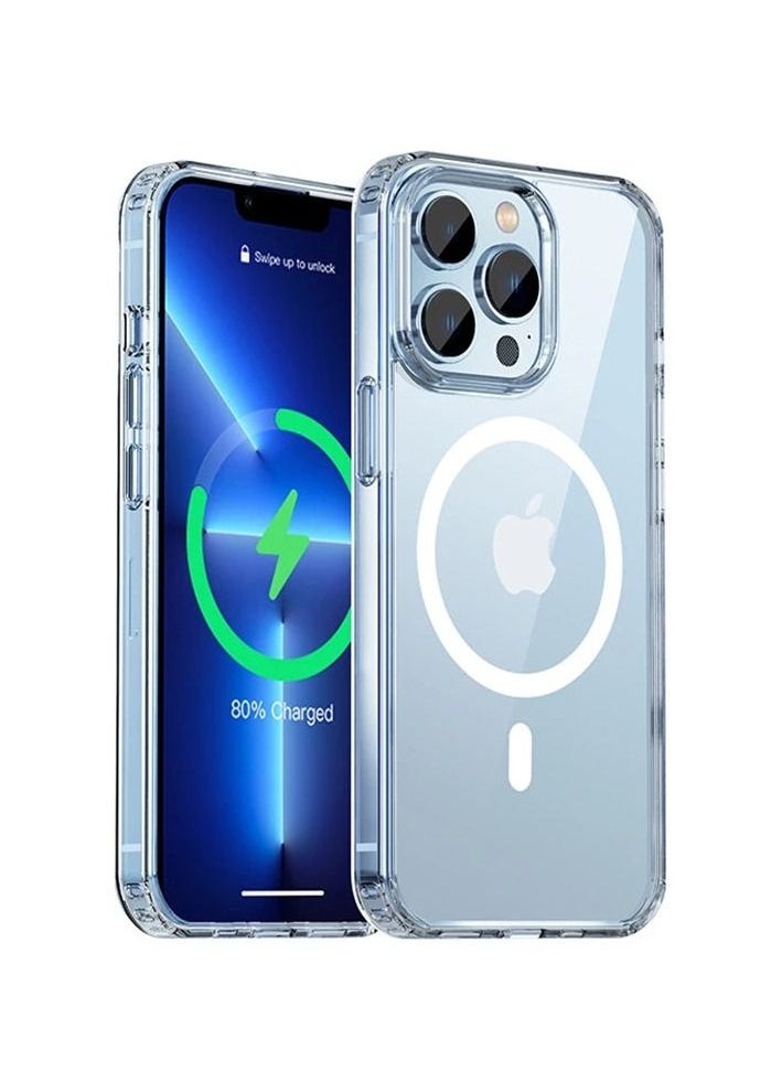 Houmt - iPhone 14 Pro Magsafe Case 6.1 Inch Slim Thin Magnetic Case Yellowing-Resistant Shock Absorption Anti-Scratch and Anti-Drop Hard Back Crystal Case Compatible with iPhone 14 Pro Case - Image 1