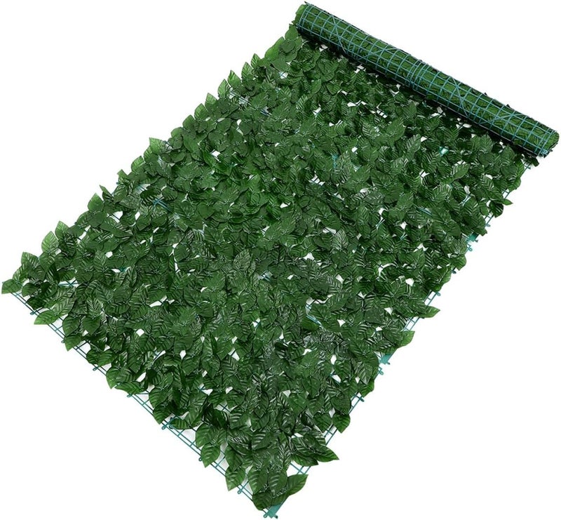 TIDTALEO Artificial Green Plant Fence Panel Simulated Leaves, 0.5m X Faux Trellis Screening for Garden and Balcony Decoration, Lifelike Imitated Plant Wall Privacy Screen - Image 1