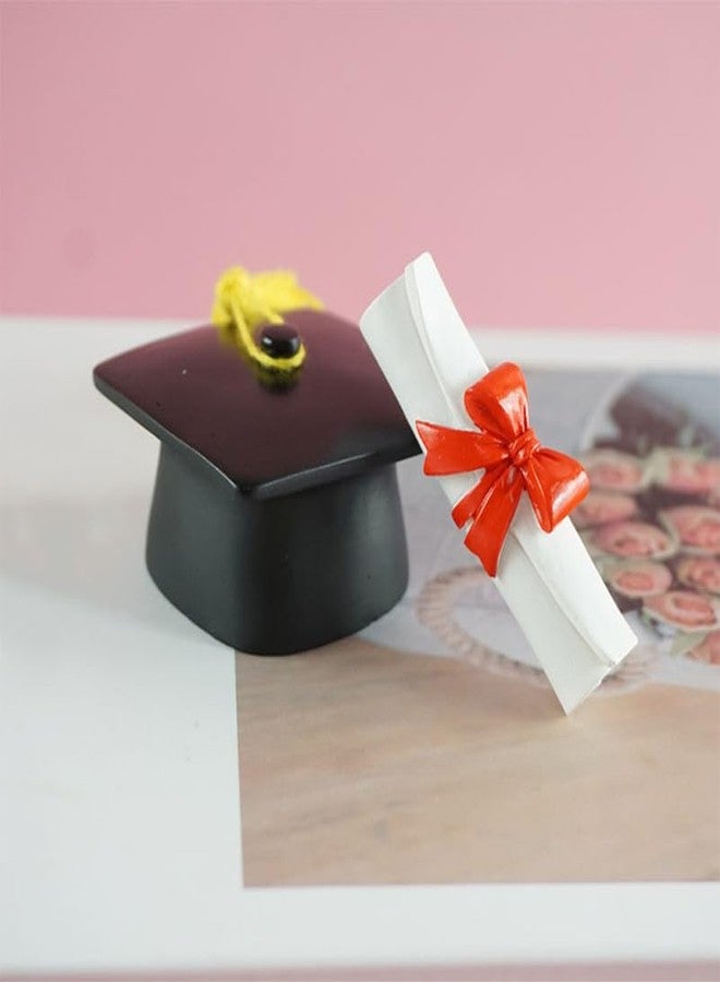 NAMOARLY 3pcs Mini Scroll Model Senior Year Adornment Cake Graduate Decor Graduation Certificate Model Resin Figurine Decor Certificate Scroll Ornament Micro Landscape Ornament Resin Craft, 5.5X1.5X1CM - Image 4