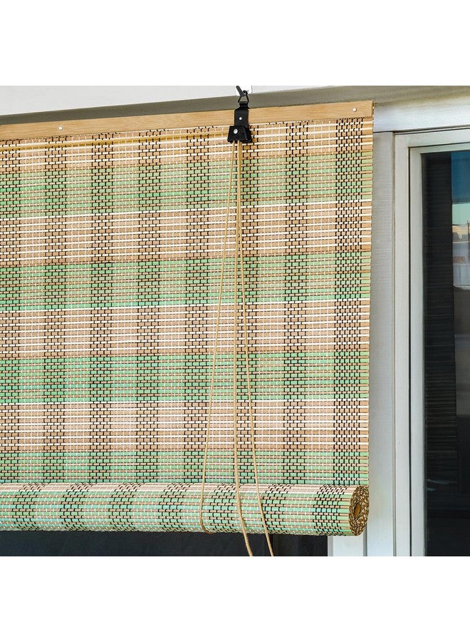 ABOUT SPACE Bamboo Curtains - W 3 ft x H 6 ft - Rope Mechanism Roll Up Down Bamboo Shade for Sunlight, Dust Protection Window Chick Blinds for Balcony, Restaurant, Hotel, Dhaba, Resort - Image 1