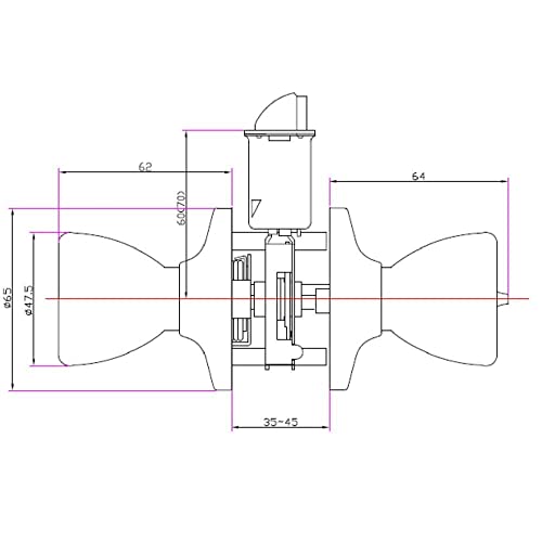Design House 728303 Terrace 6-Way Universal Passage Hall and Closet Door Knob Polished Brass - Image 2