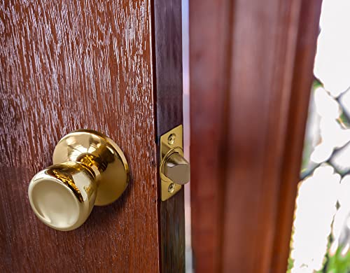 Design House 728303 Terrace 6-Way Universal Passage Hall and Closet Door Knob Polished Brass - Image 4