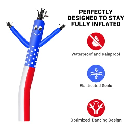MOUNTO 20ft 18inch Fly Puppet Dancer Tube Man Fly Guy Puppet Dancer (US-Flag) - Image 4