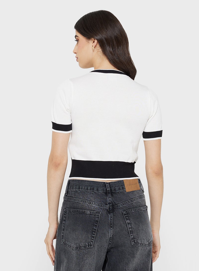 جينجر كارديجان كلاسيكي أحادي اللون بلمسات ذهبية - Image 2