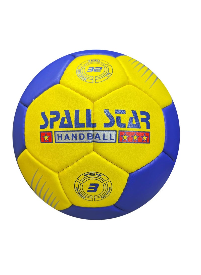 Spall Hand Ball Round Yellow Blue Excellent Quality Training Ball For All Levels of play and all age groups  - Image 1