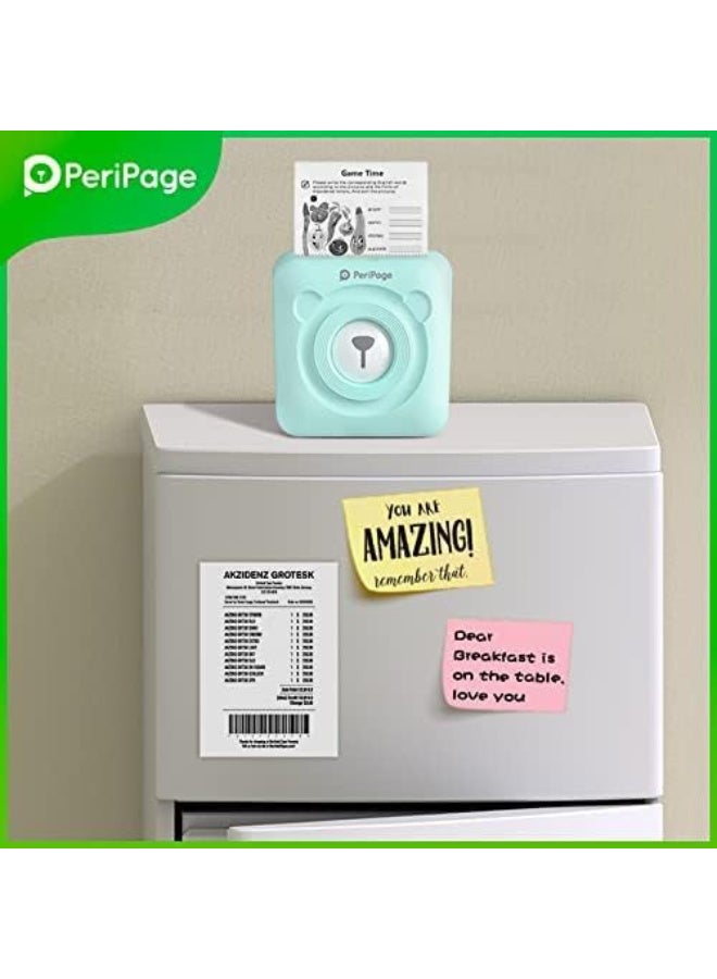 PeriPage A6 203dpi Sticker Printer - Mini Thermal Printer, A6 Sticker Maker Machine, Portable Bluetooth Pocket Phone Printer for Anatomy Flashcards, Journal, Notes, Kids Gift, Receipts, Green - Image 5