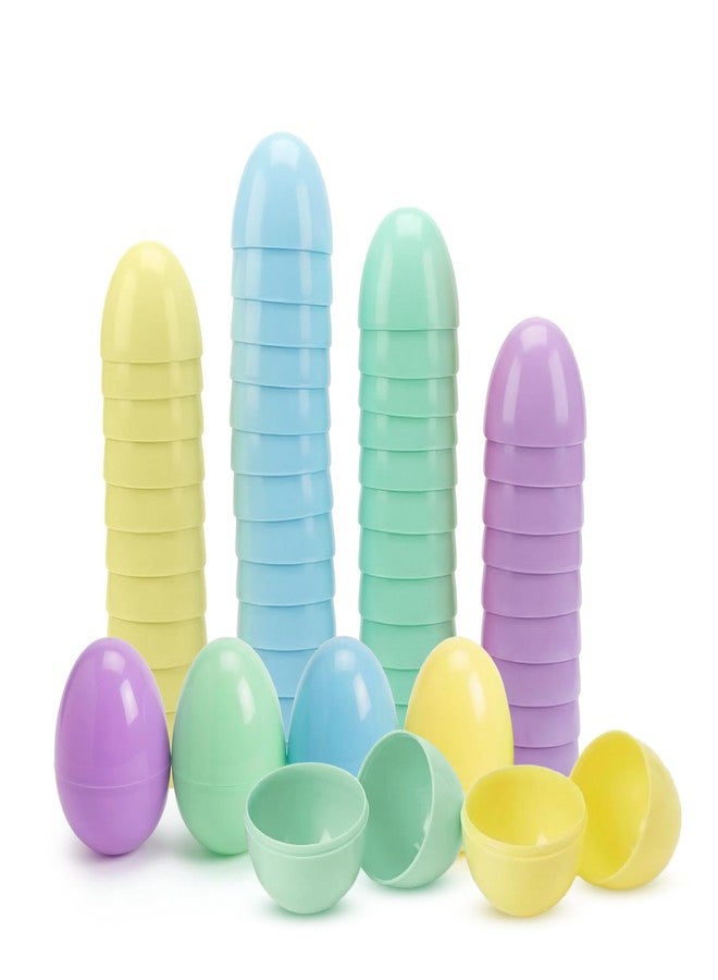 Yumzo مجموعة يومزو المكونة من 12 بيضة عيد الفصح البلاستيكية (24 قطعة)، 2.3 × 1.5 بوصة، قشور فارغة قابلة للتعبئة بألوان باستيل متنوعة - ألعاب بإغلاق محكم مناسبة للبحث عن بيض الربيع، وحشو السلال، وتوزيعات الحفلات. - Image 1