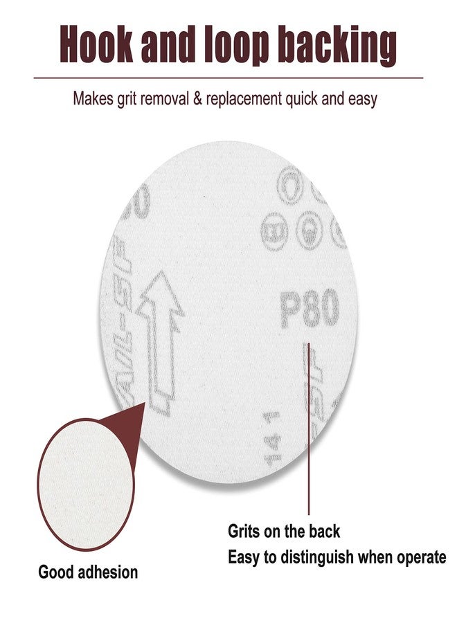 SPEEDWOX 50pcs Sanding Discs 4 Inches Sandpaper 80 Grit Hook and Loop Sanding Discs for Drill Grinder Rotary Tools No Hole - Image 4
