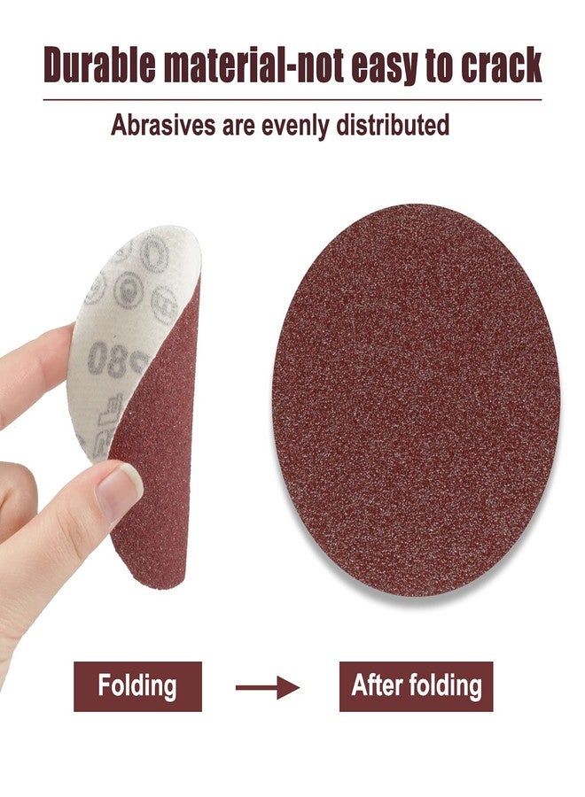 SPEEDWOX 50pcs Sanding Discs 4 Inches Sandpaper 80 Grit Hook and Loop Sanding Discs for Drill Grinder Rotary Tools No Hole - Image 3