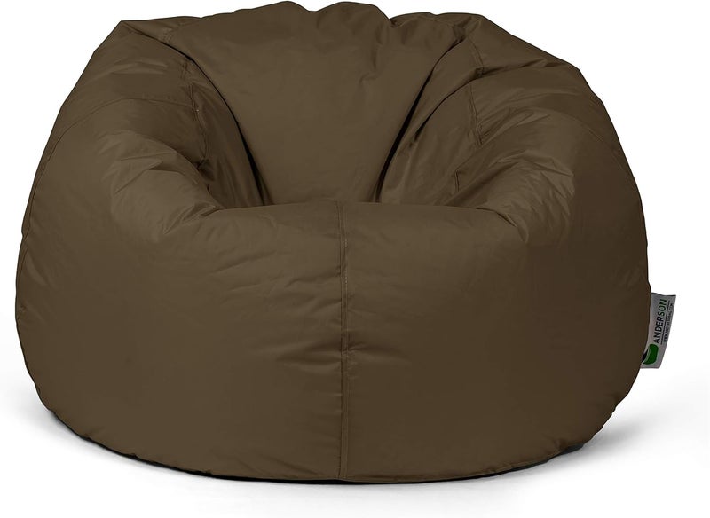 Ultra Soft Bean Bag Chair With Waterproof Fabric For Kids & Adults (XLarge, Brown)