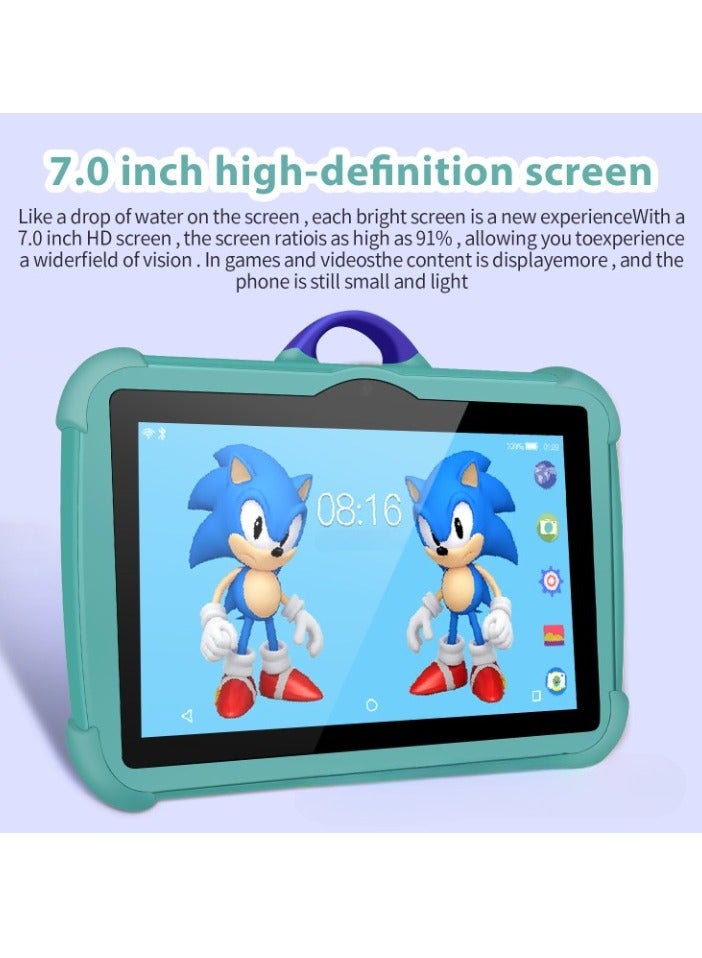 AROAQ C8 7 Inch Kids Tablet, 4GB RAM 64GB ROM Dual Camera Kids Touch Screen Pad, Anti Fall Shock Proof Octa Core Process Children Gaming Tablet Pc For Boys And Girls, (1pc, Pink) - Image 4