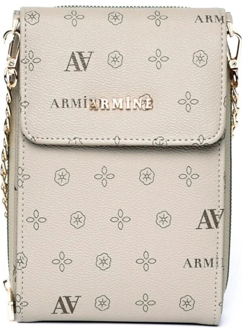 ARMINE Women's Shoulder Strap Wallet Bag Mink Printed 266