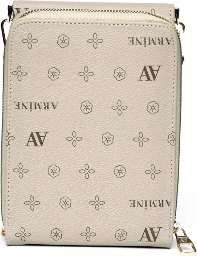 ARMINE Women's Shoulder Strap Wallet Bag Mink Printed 266