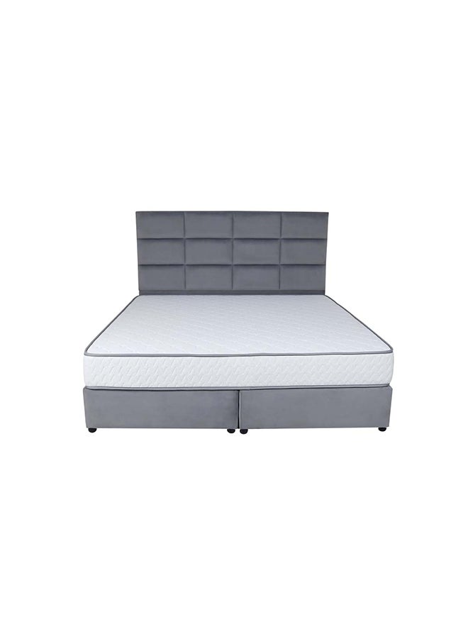 Bed and Mattress Zone Plushify Upholstered Bed 200x180 King Size Grey Color  - Image 3