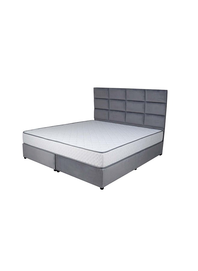 Bed and Mattress Zone Plushify Upholstered Bed 200x180 King Size Grey Color  - Image 2