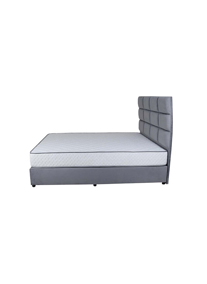 Bed and Mattress Zone Plushify Upholstered Bed 200x180 King Size Grey Color  - Image 4