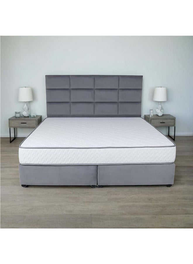 Bed and Mattress Zone Plushify Upholstered Bed 200x180 King Size Grey Color  - Image 5