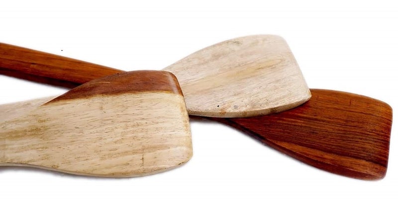 ShopiMoz Shopimoz Neem Wood Brown Handmade Special Spatulas for Cooking and Serving 5 Piece  - Image 2