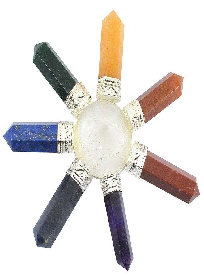PAIXON Seven Chakra Generator Reiki Energy Generator Pyramid Energy Generator Tool with Pyramid Crystal Multicolor Seven Chakra Energy Generator 7 Sided Chakra Energy Generator Crystal Pyramid - Image 1